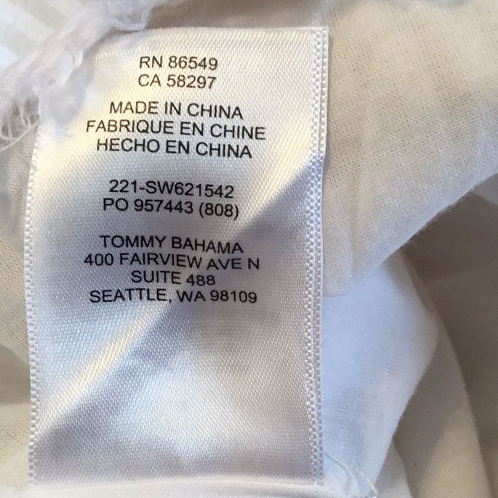 Tommy Bahama Two Palms Ruffle White/tan Striped Shift Dress - Picture 12 of 12